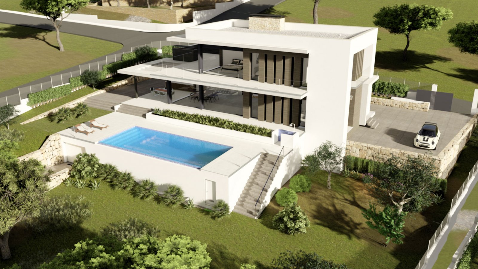 4480JAV Fantastische Neubauvilla im Bau zum Verkauf in Jávea