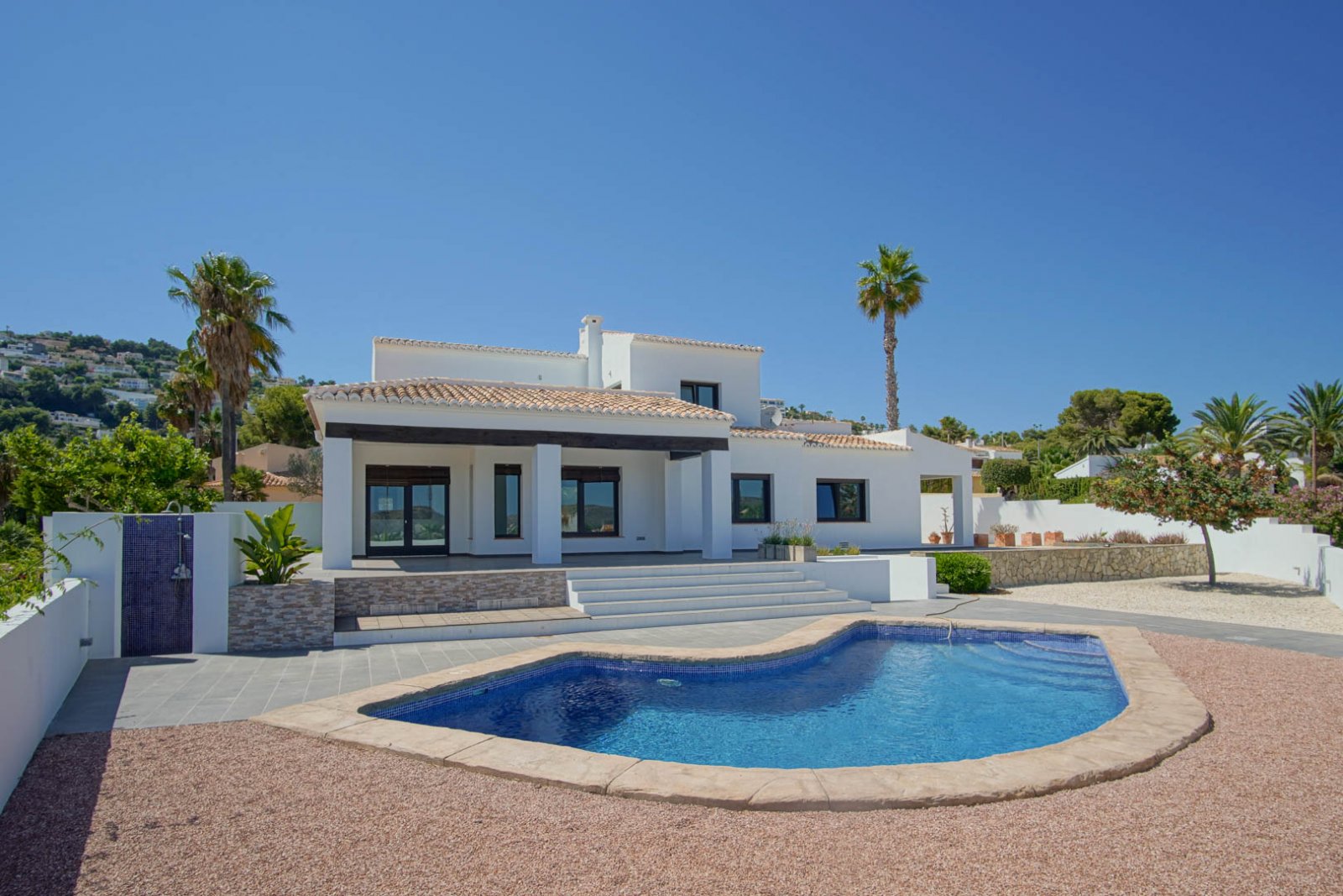 8279MOR Traditionelle mediterrane Villa mit Panoramablick auf das Meer in Moraira zu verkaufen.
