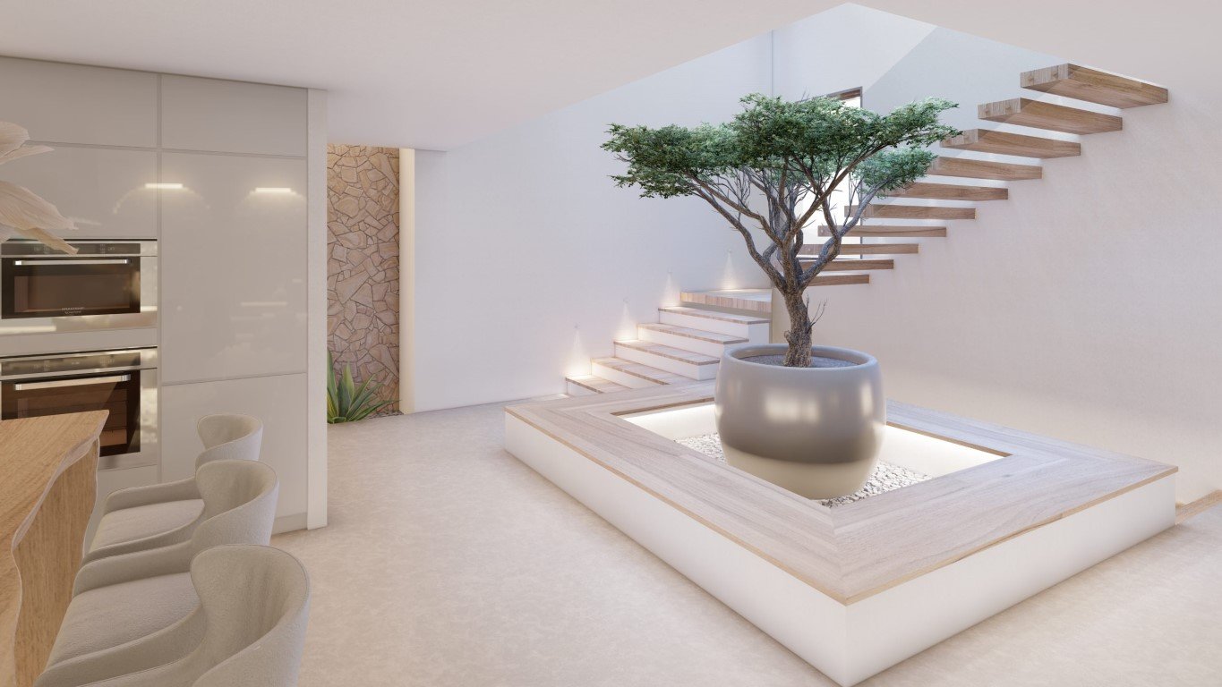 6358MOR Wunderschöne Villa im Ibiza-Stil mit Meerblick im Bau zum Verkauf in Moraira