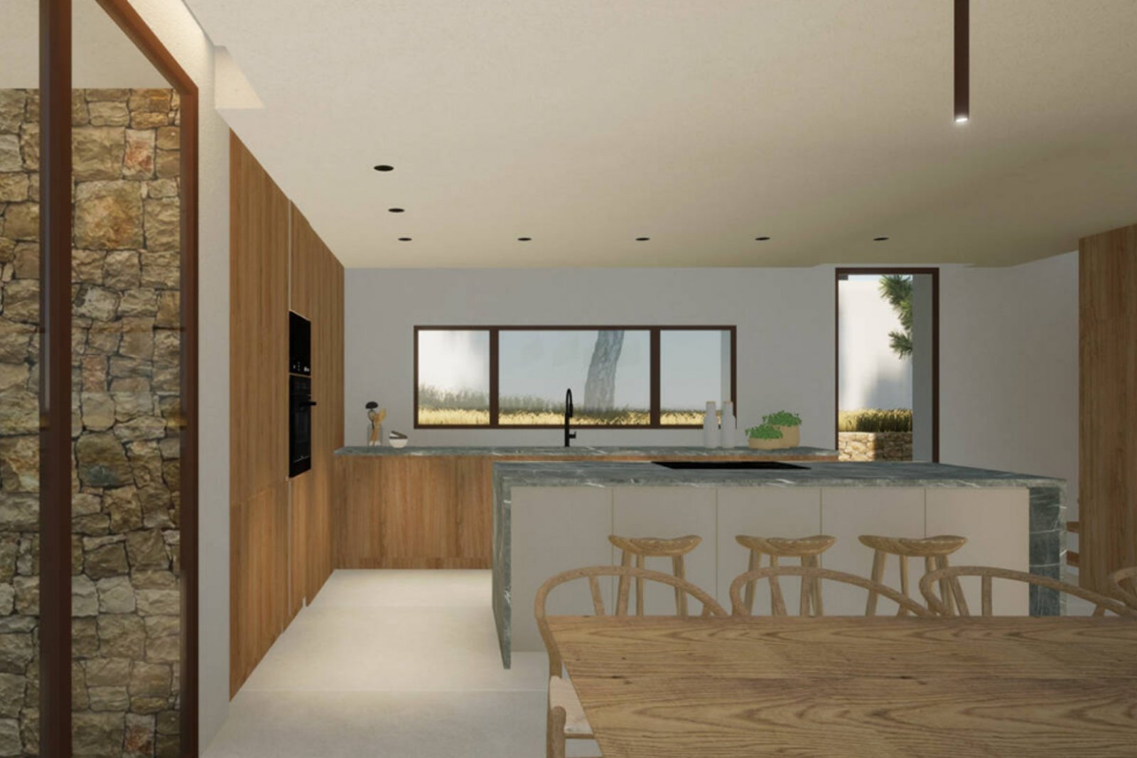 C4XY8166MOR Projekt zum Verkauf einer modernen Villa 1 km von El Portet und dem Zentrum von Moraira, Teulada.