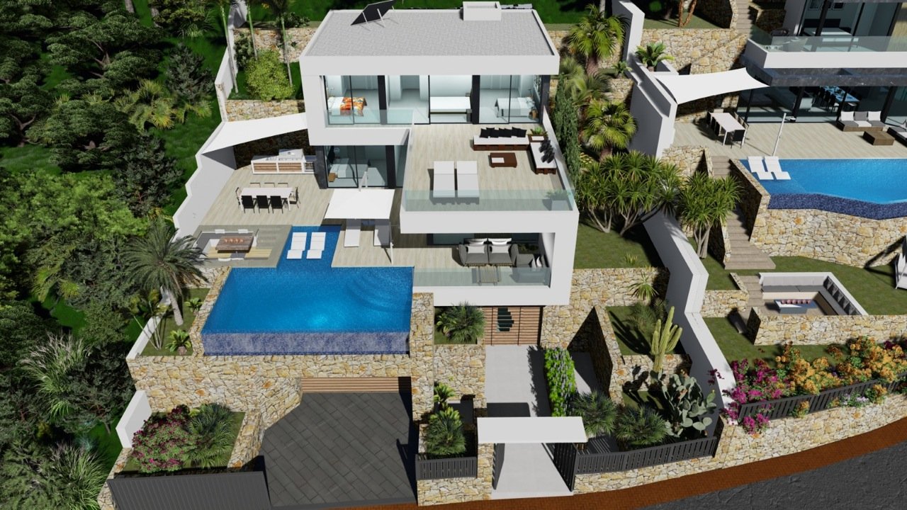 3230CAL Neu gebaute Villa zum Verkauf mit Meerblick in Calpe