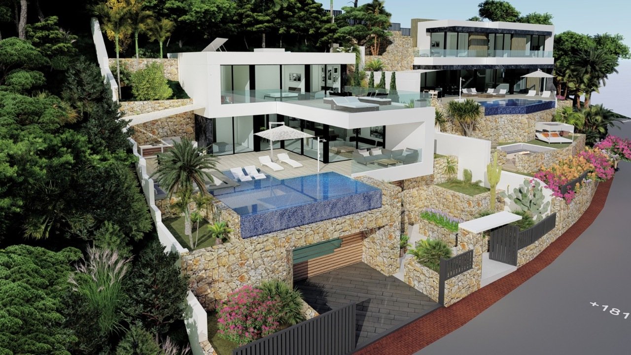 3230CAL Neu gebaute Villa zum Verkauf mit Meerblick in Calpe