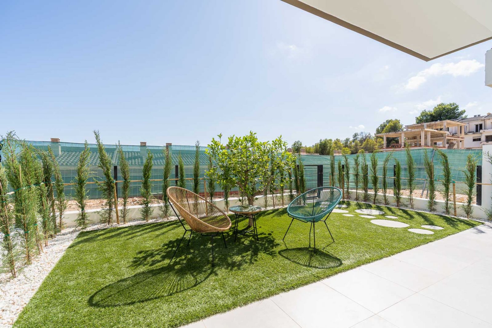 8237NUC Neubau-Doppelhaushälften mit Panoramablick auf das Meer zum Verkauf in La Nucía.