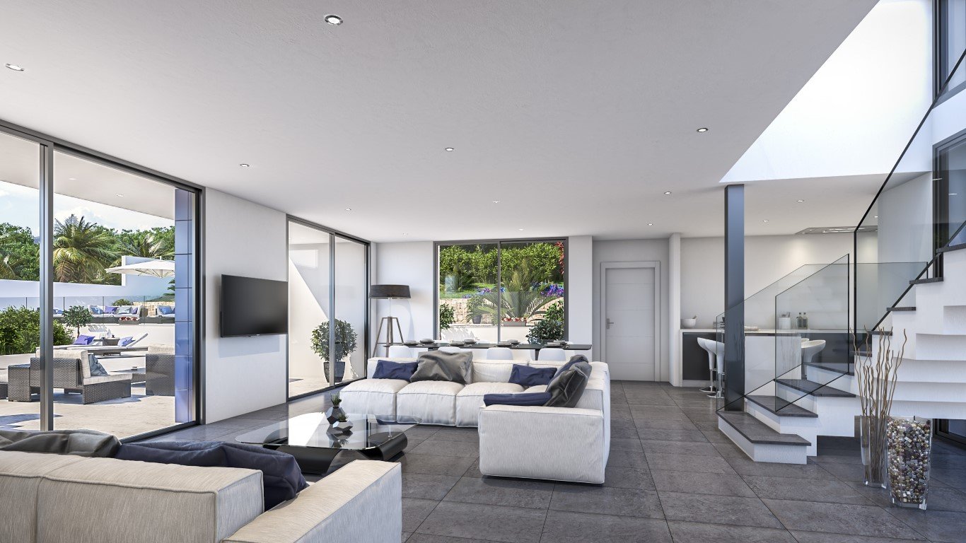 4298BEN Moderne Villa mit atemberaubender Aussicht über die Küste von Benissa