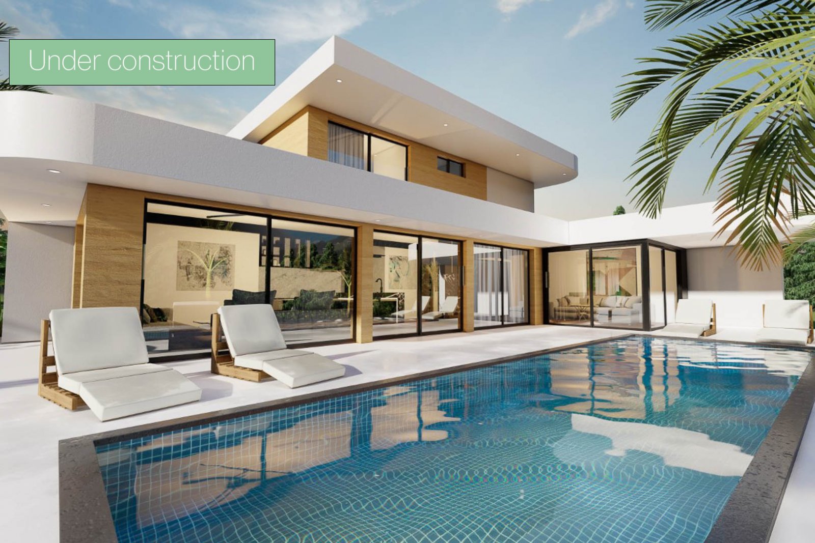 8214PED Moderne Villa mit Meerblick im Bau zum Verkauf in Monte Solana, Pedreguer.