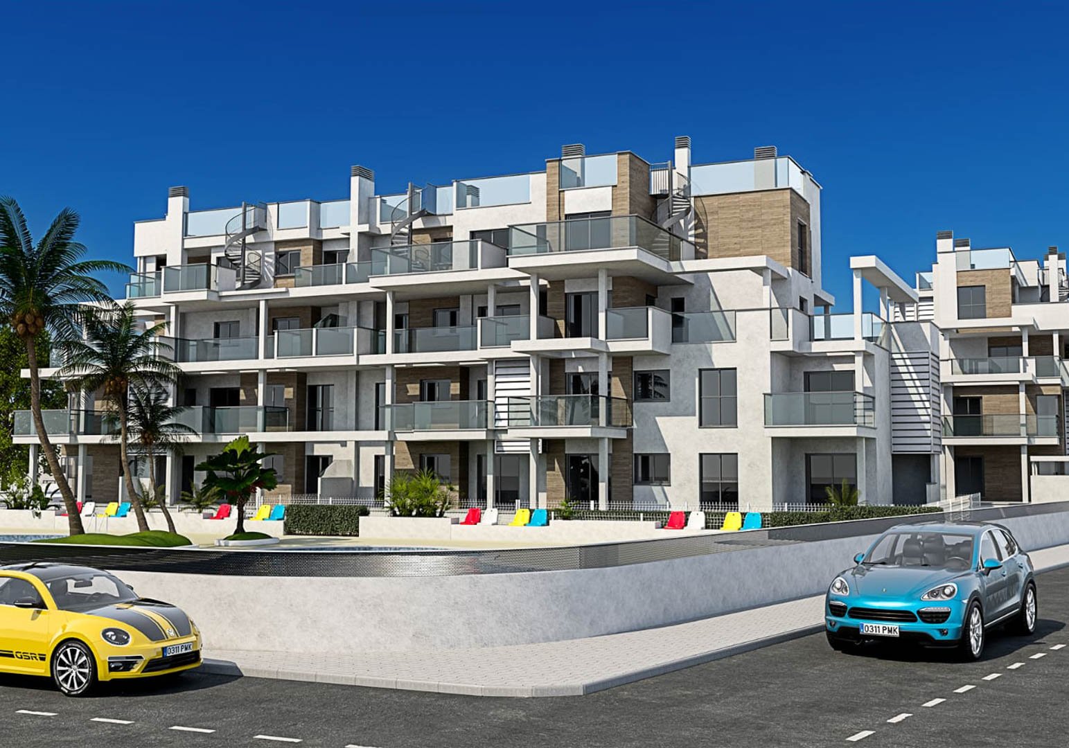 8190DEN Neubauwohnungen im Bau, ganz in der Nähe des Strandes und des Zentrums, zum Verkauf in Dénia.