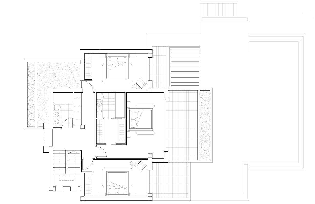 4554BEN Villa im Ibiza-Stil mit Meerblick zum Verkauf in La Fustera, Benissa