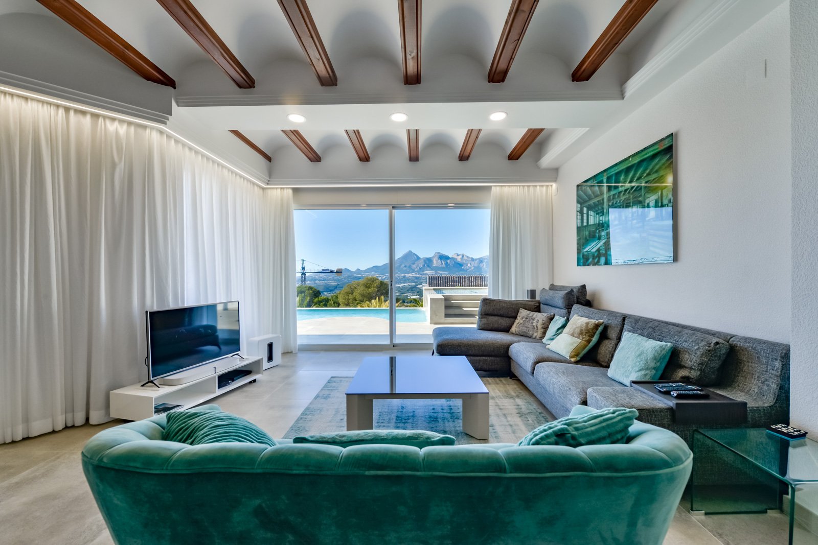 4495ALT Luxuriöse Villa mit Meerblick und geräumigem Gästehaus zum Verkauf in Sierra de Altea4495ALT Luxueuze villa met zeezicht en ruim gastenverblij