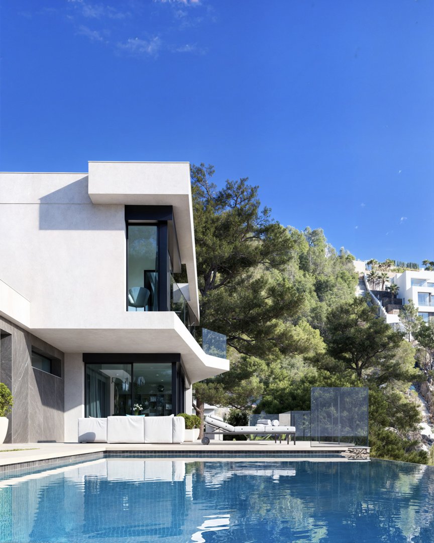 4552BEN Luxuriöse Villa mit Meerblick und Baugenehmigung zum Verkauf in Raco de Galeno