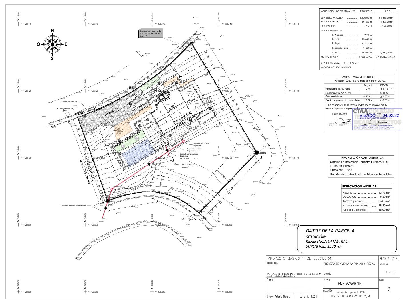 4552BEN Luxuriöse Villa mit Meerblick und Baugenehmigung zum Verkauf in Raco de Galeno
