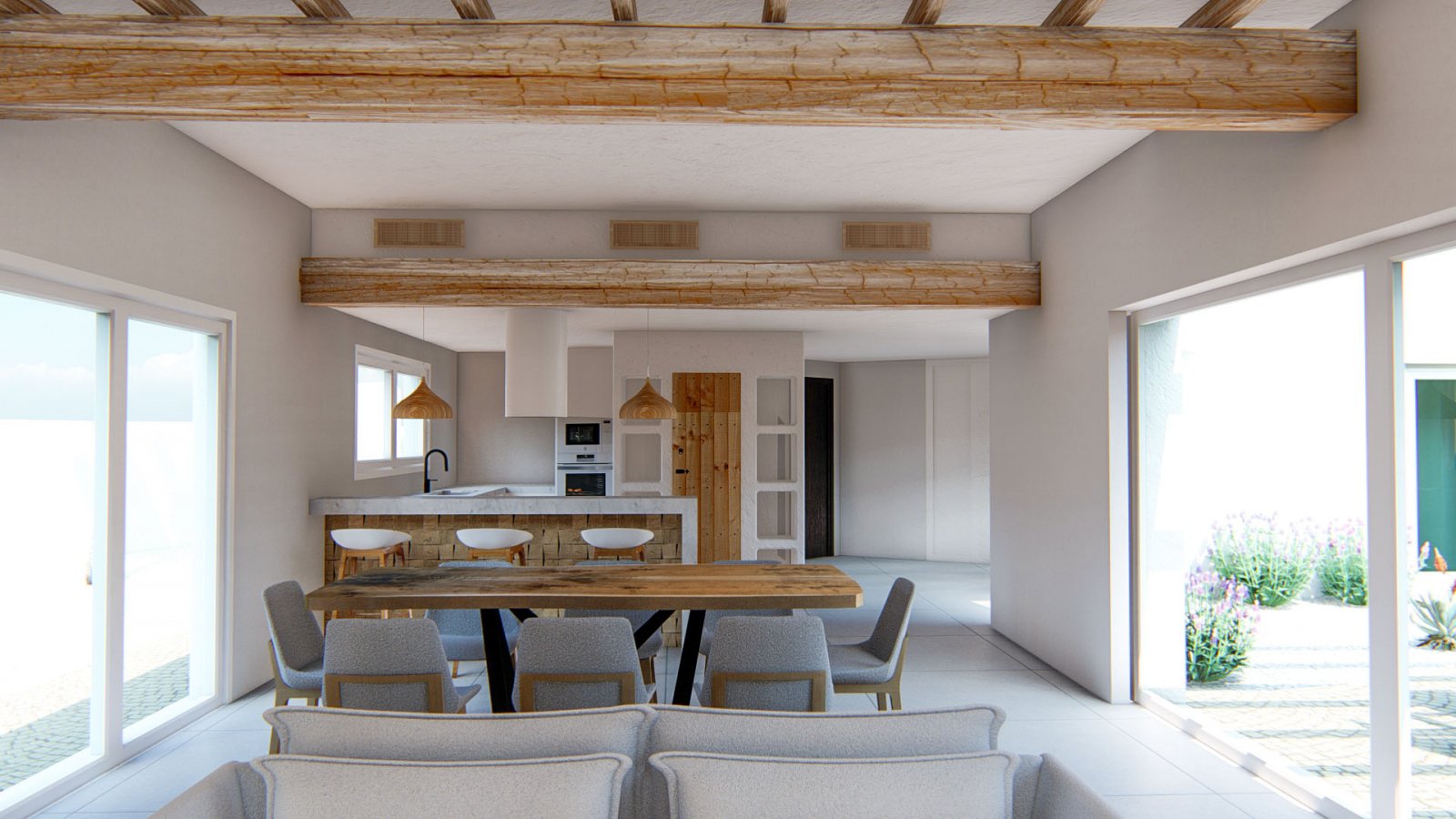 Projekt schöne ibizenkische Villa zum Verkauf in Alfaz del Pi