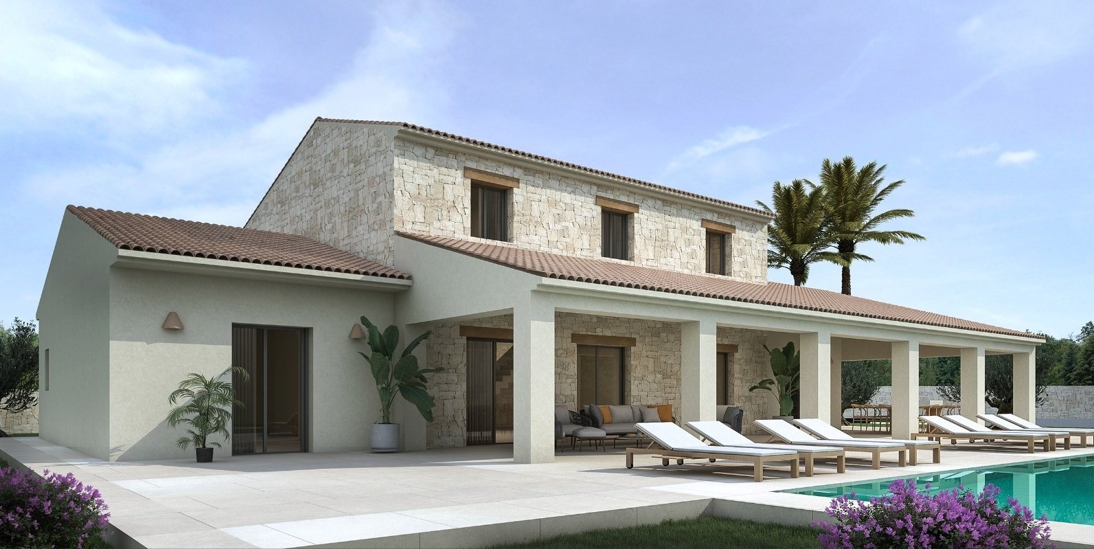 3483MOR Neugebaute Villa in Moraira zu verkaufen