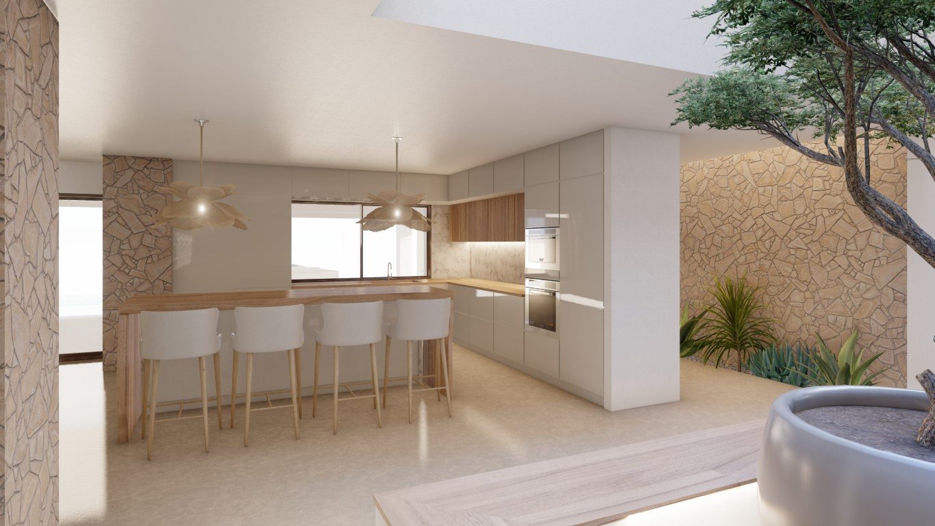 6358MOR Wunderschöne Villa im Ibiza-Stil mit Meerblick im Bau zum Verkauf in Moraira