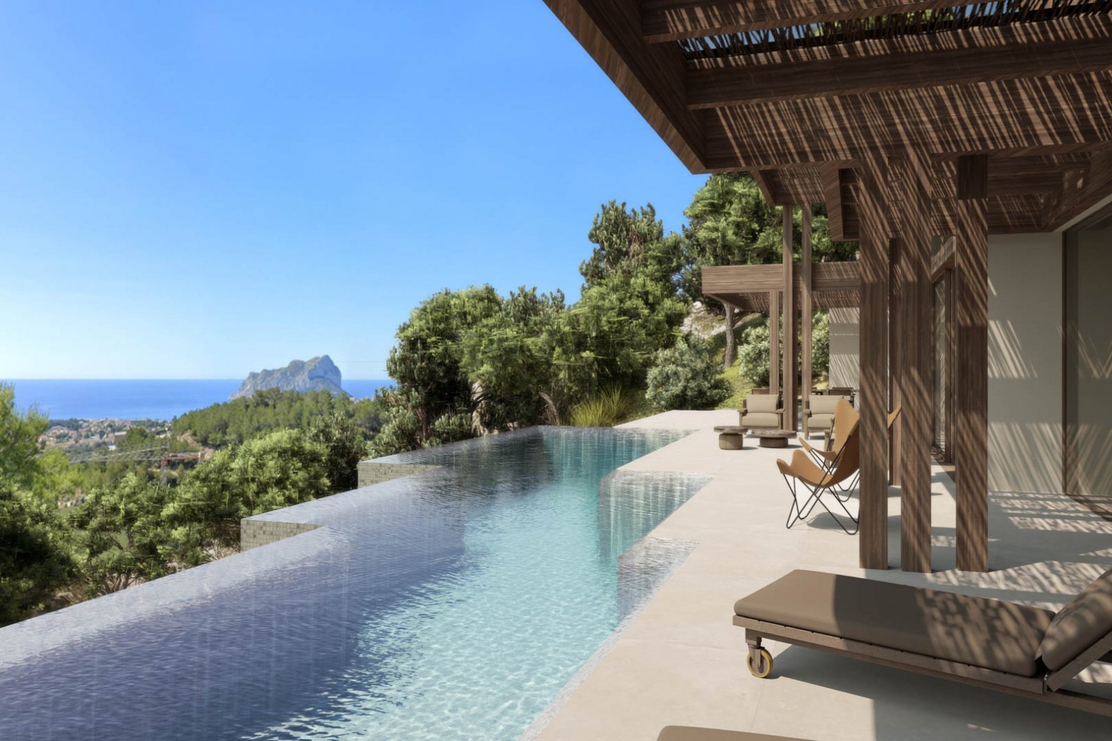 OFF6390BEN Schöne geräumige Neubauvilla mit Meerblick in Benissa zu verkaufen