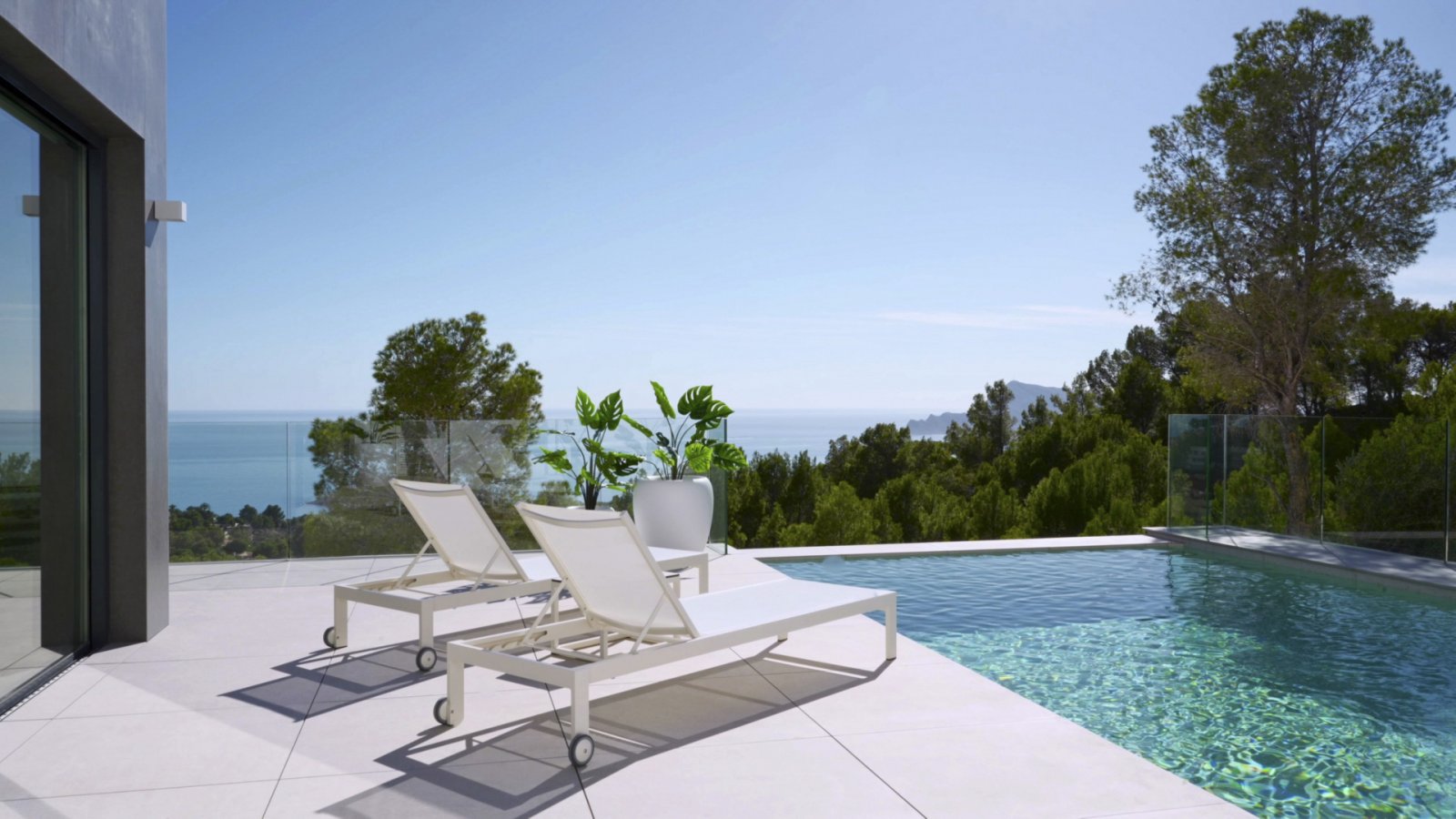 4380ALT Moderne Neubauvilla mit herrlichem Meerblick zum Verkauf in Altea
