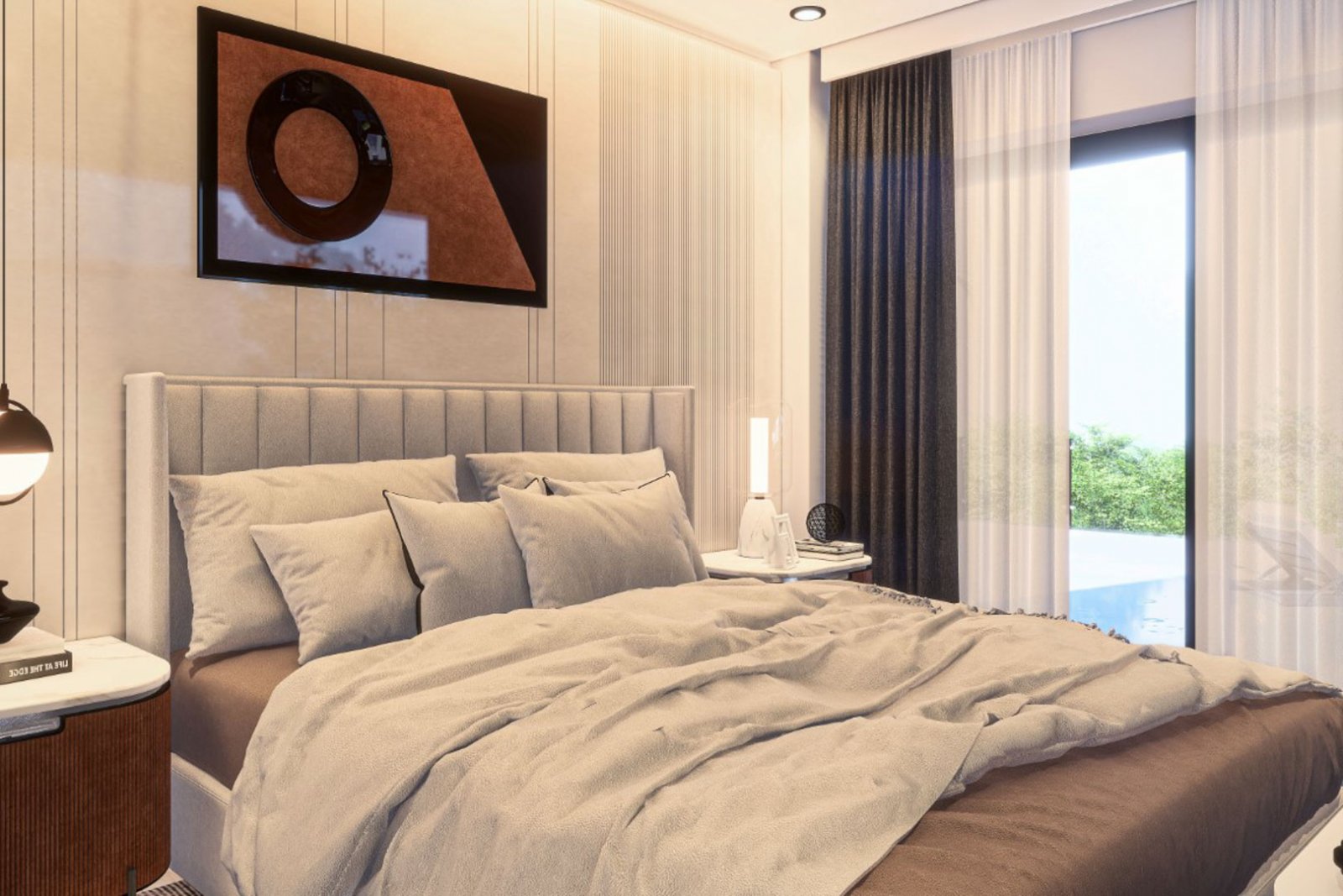 8185PED Komplex im Bau befindlicher unabhängiger Villen mit privatem Pool und teilweisem Meerblick zum Verkauf in Pedreguer.