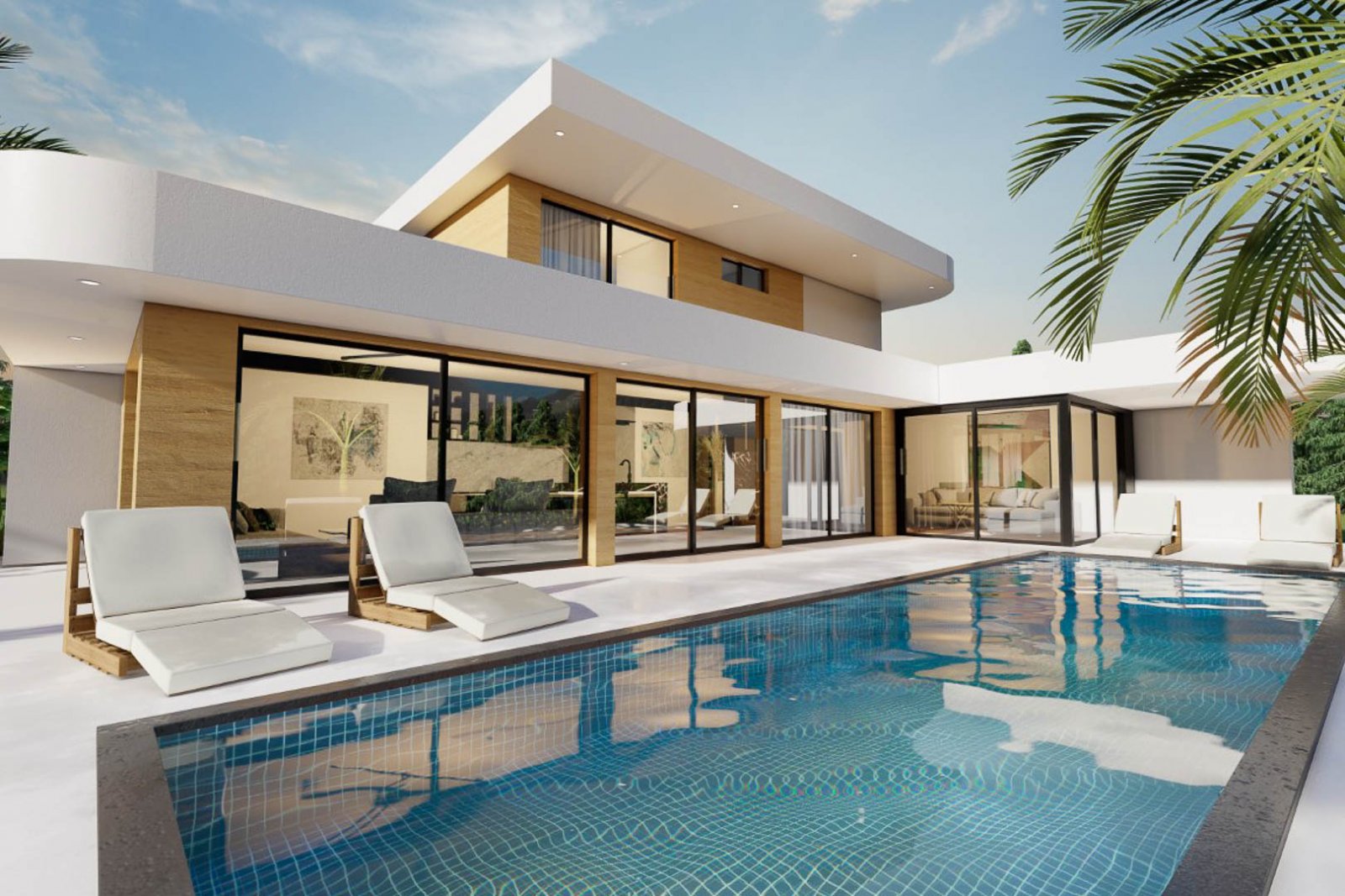 8214PED Moderne Villa mit Meerblick im Bau zum Verkauf in Monte Solana, Pedreguer.