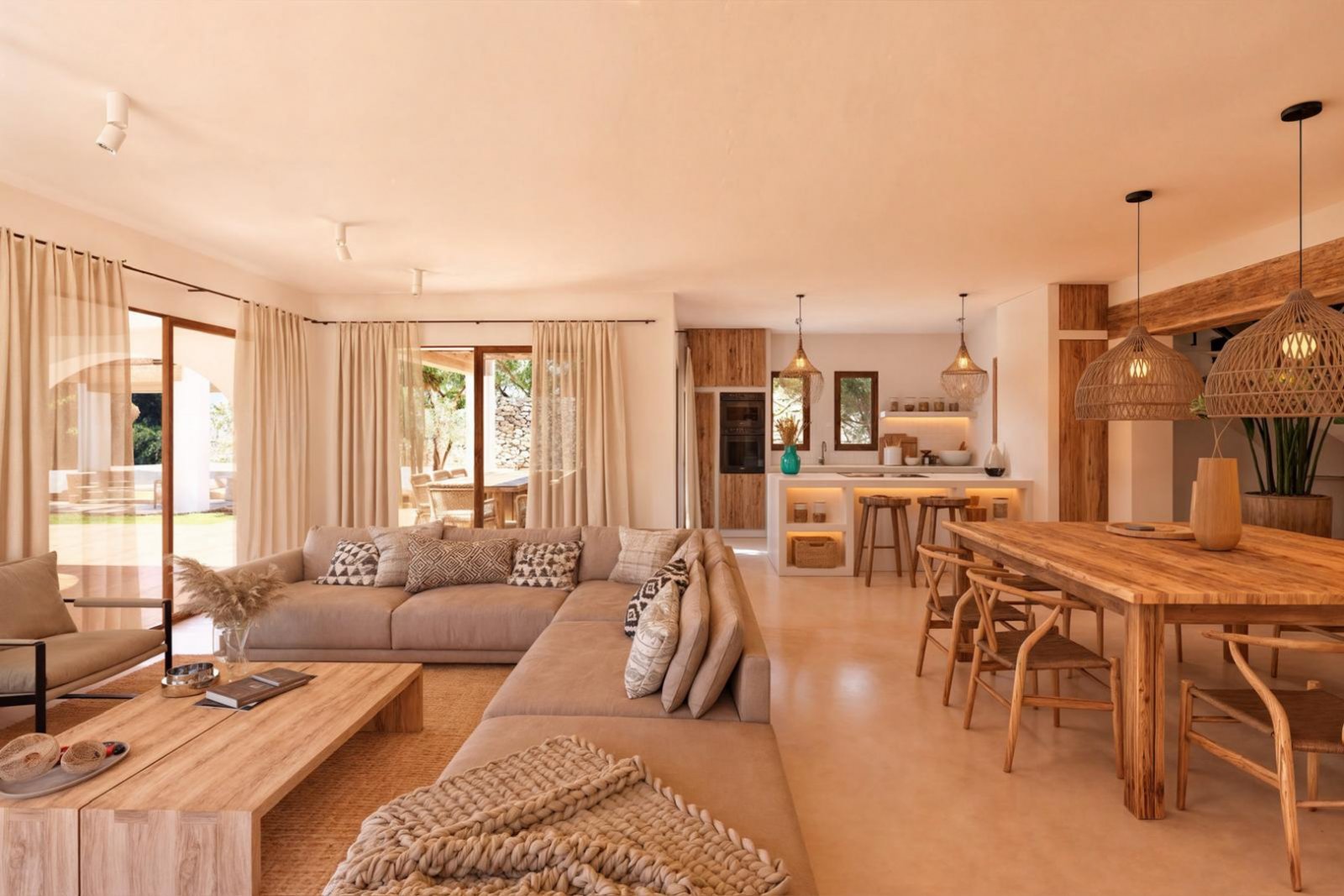 4456BEN Rustikale mediterrane Luxusvilla mit Meer- und Bergblick zu verkaufen in Benimarco, Teulada