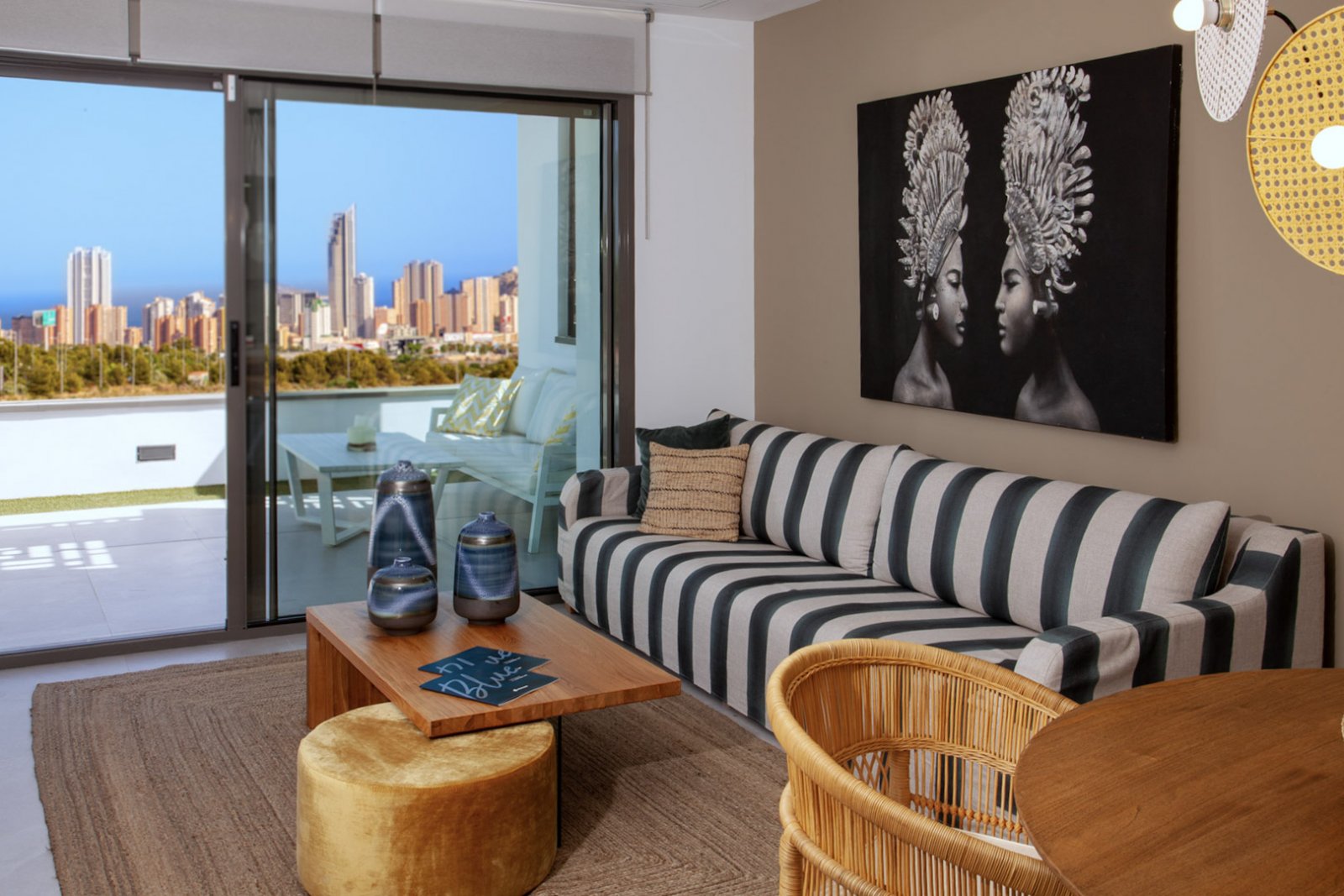 Wohnung mit Garten und Meerblick zum Verkauf in Wohnanlage in Finestrat