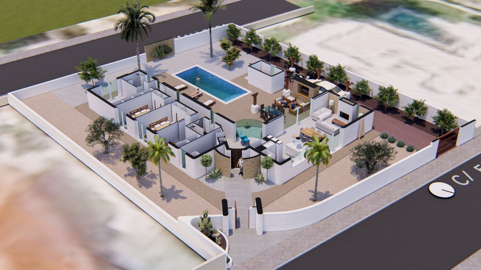 Projekt schöne ibizenkische Villa zum Verkauf in Alfaz del Pi