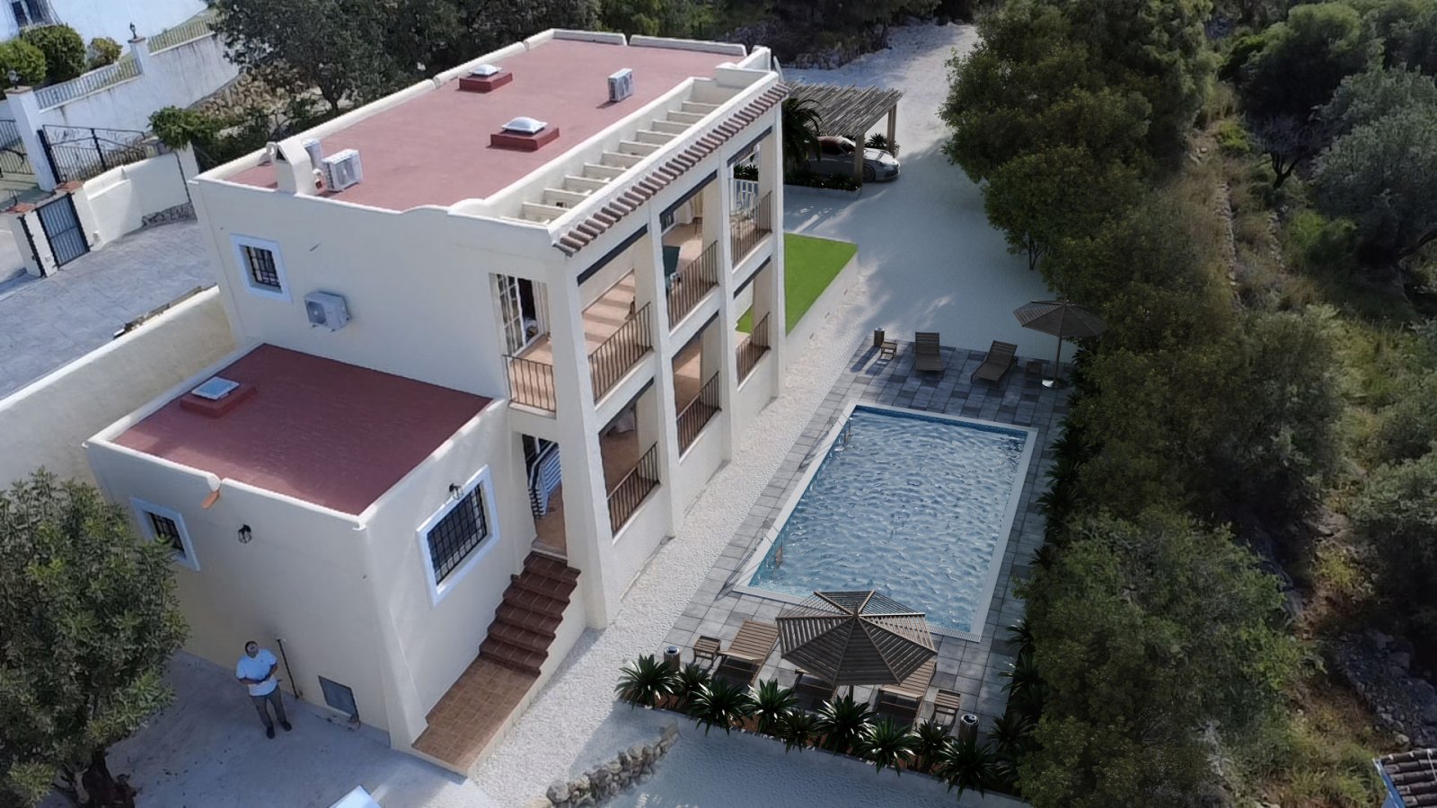 C4XY4536JAL Renovierte Villa zum Verkauf mit Panoramablick auf das Tal im Valle del Paraíso