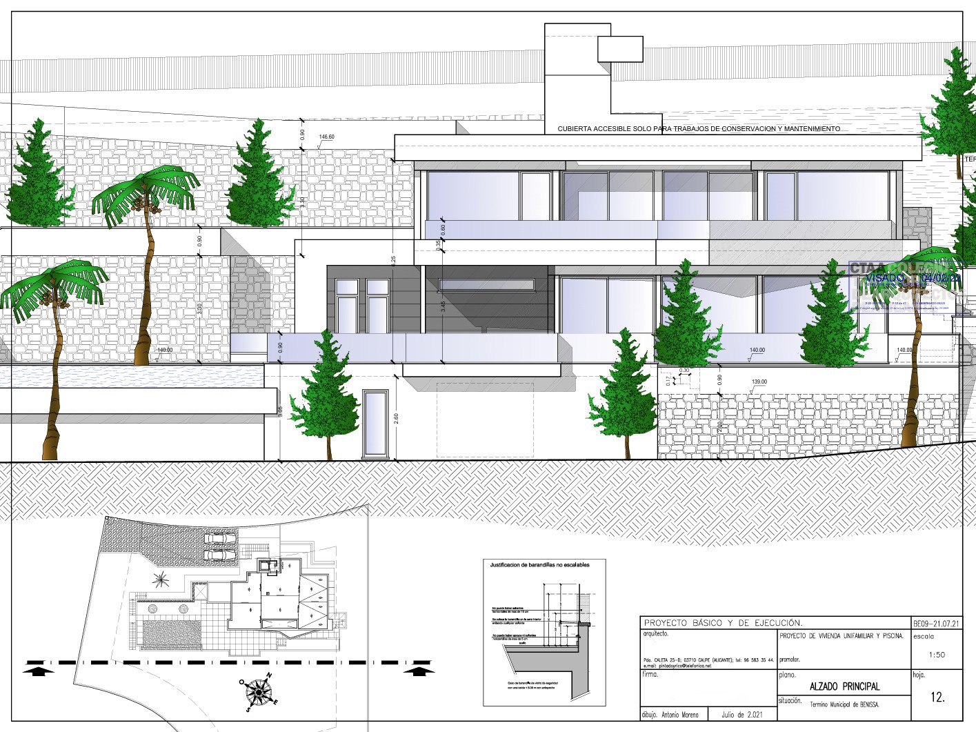 4552BEN Luxuriöse Villa mit Meerblick und Baugenehmigung zum Verkauf in Raco de Galeno