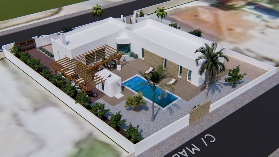 Projekt schöne ibizenkische Villa zum Verkauf in Alfaz del Pi