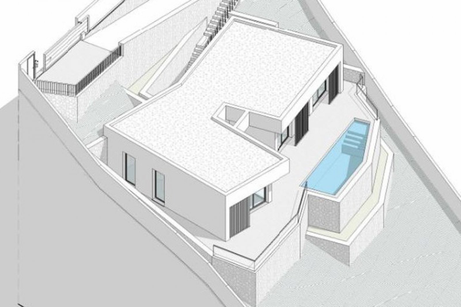 8215PED Lizensiertes modernes Villenprojekt mit Bergblick in Pedreguer zu verkaufen.