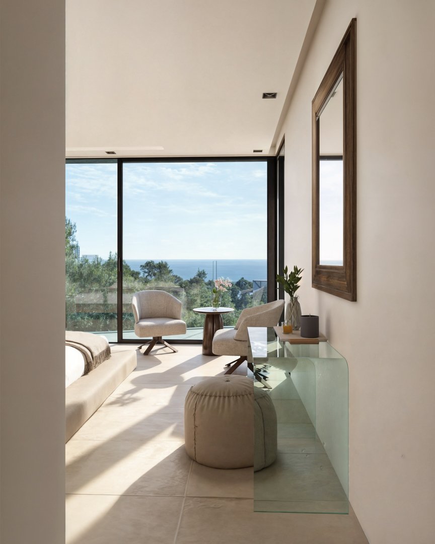 4552BEN Luxuriöse Villa mit Meerblick und Baugenehmigung zum Verkauf in Raco de Galeno