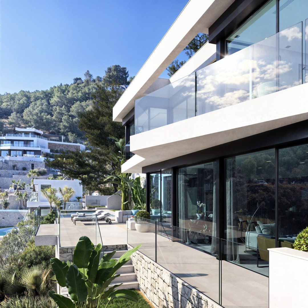 4552BEN Luxuriöse Villa mit Meerblick und Baugenehmigung zum Verkauf in Raco de Galeno