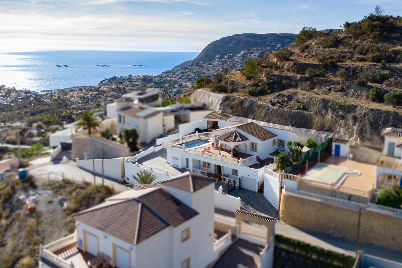 Villa C4XY4596CAL mit Gästehaus und Panoramablick aufs Meer in Oltamar, Calpe zu verkaufen