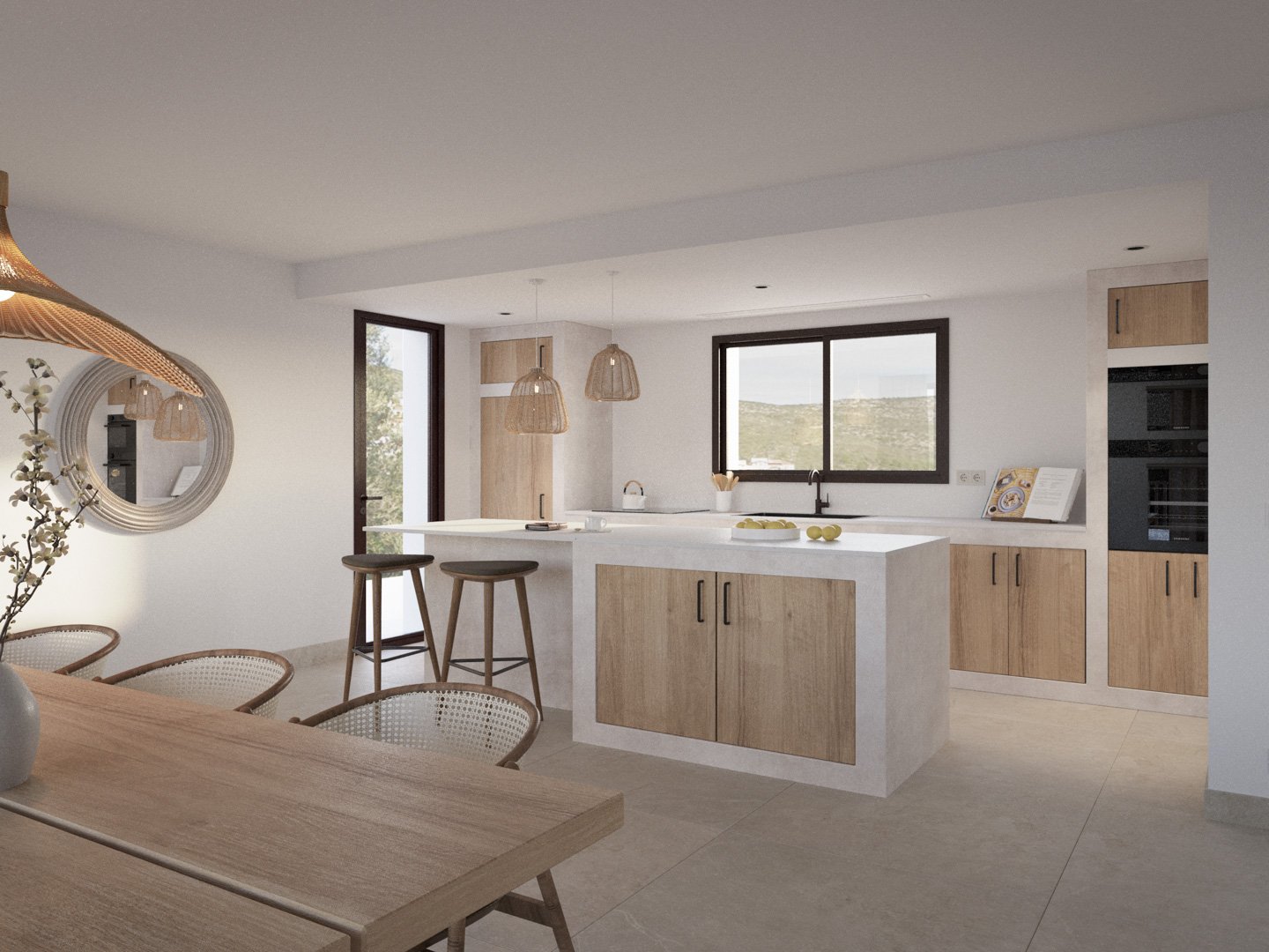 4599ALC Villenprojekt im ibizenkischen Stil mit Lizenz zum Verkauf in Alcalalí,