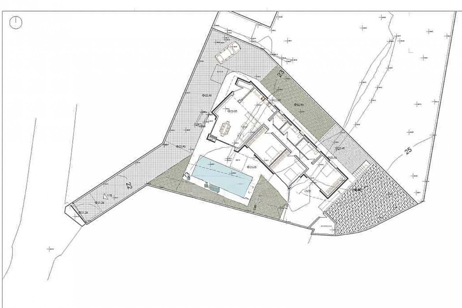 8329CAL Moderne, noch nicht fertiggestellte Villa in Calpe zu verkaufen.