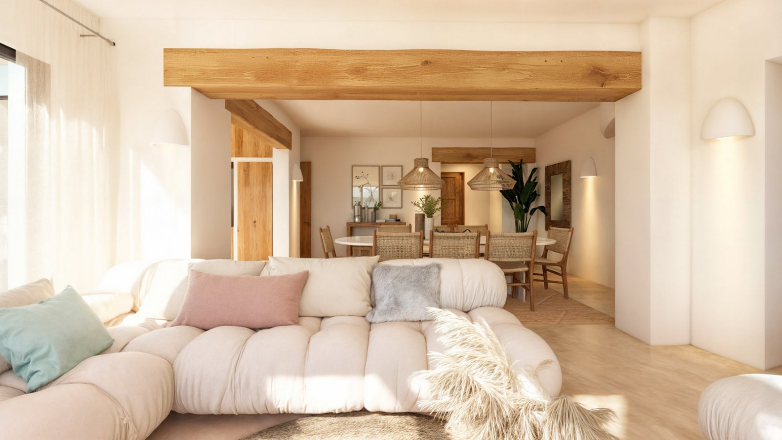 7105MOR | Villa im Ibiza-Stil mit Panoramablick in Moraira zu verkaufen