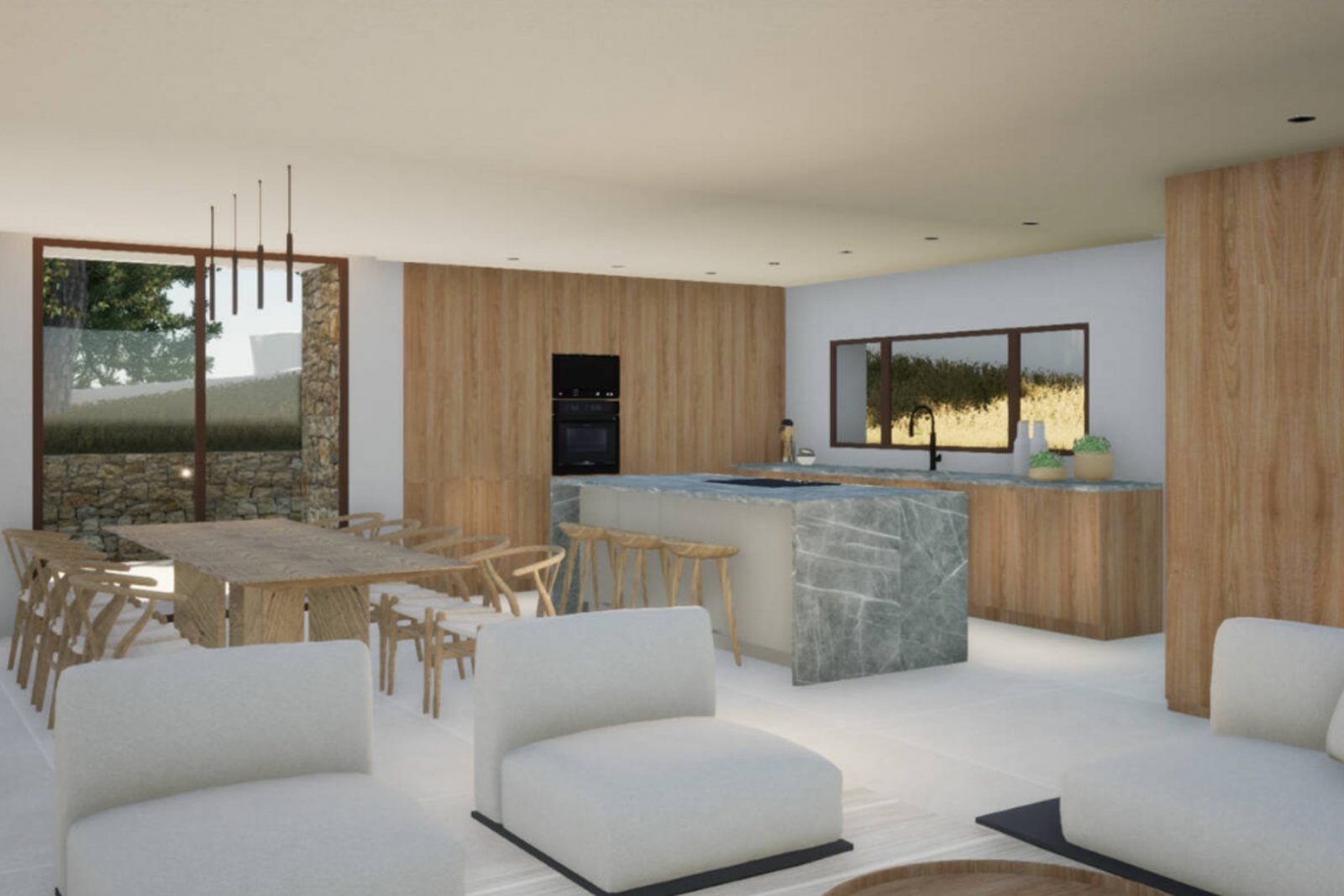 C4XY8166MOR Projekt zum Verkauf einer modernen Villa 1 km von El Portet und dem Zentrum von Moraira, Teulada.