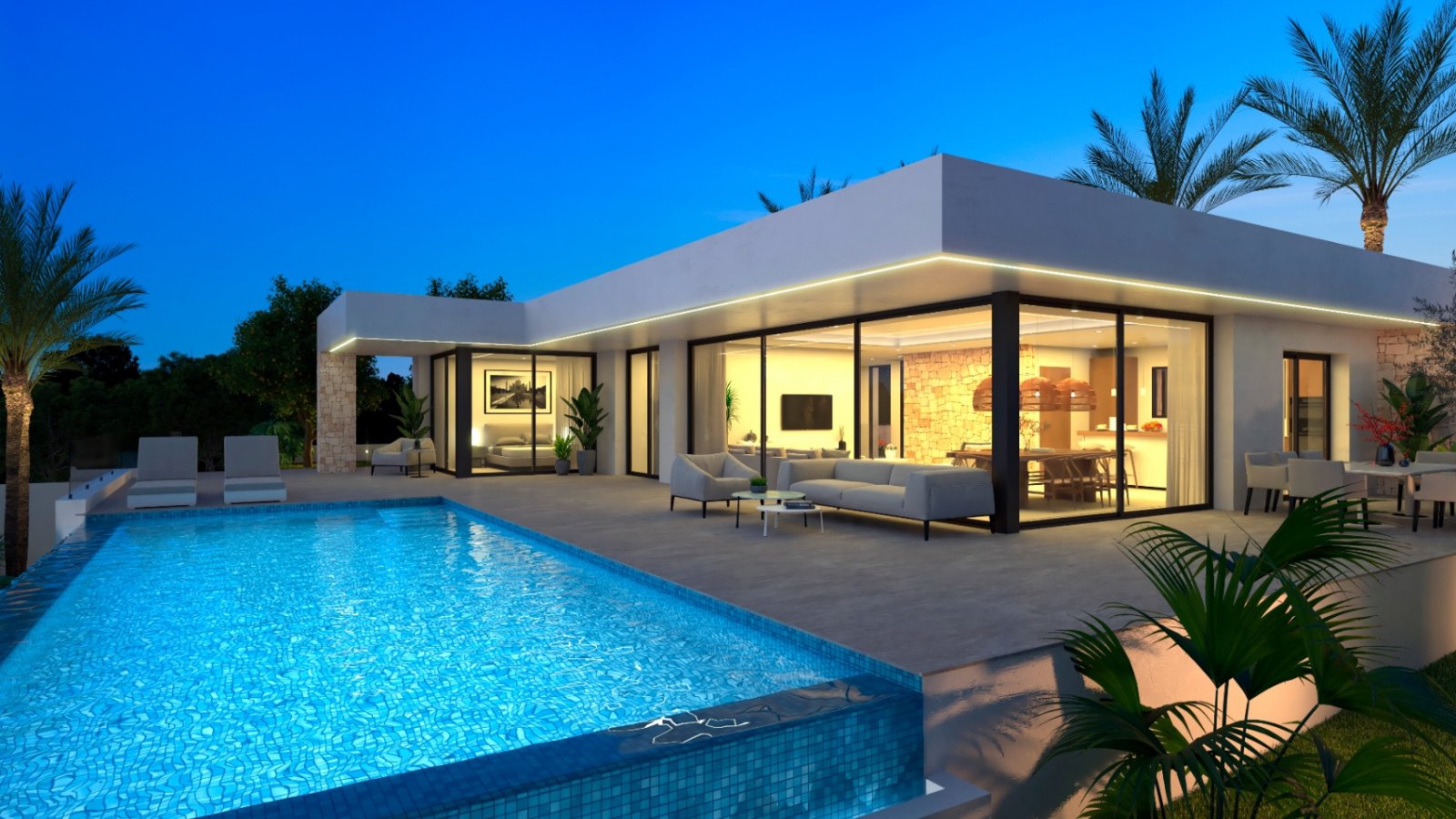 3628DEN Moderne, neu erbaute Villa mit Lizenz und Meerblick, zu verkaufen in Denia.