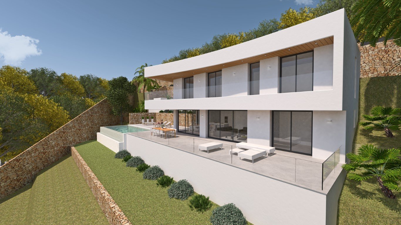 3382JAV Neu gebaute Villa mit Meerblick in Javea zu verkaufen