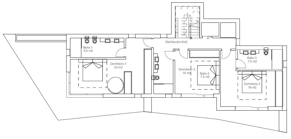 2091JAV Moderne Villa mit 4 Schlafzimmern und Meerblick in Javea