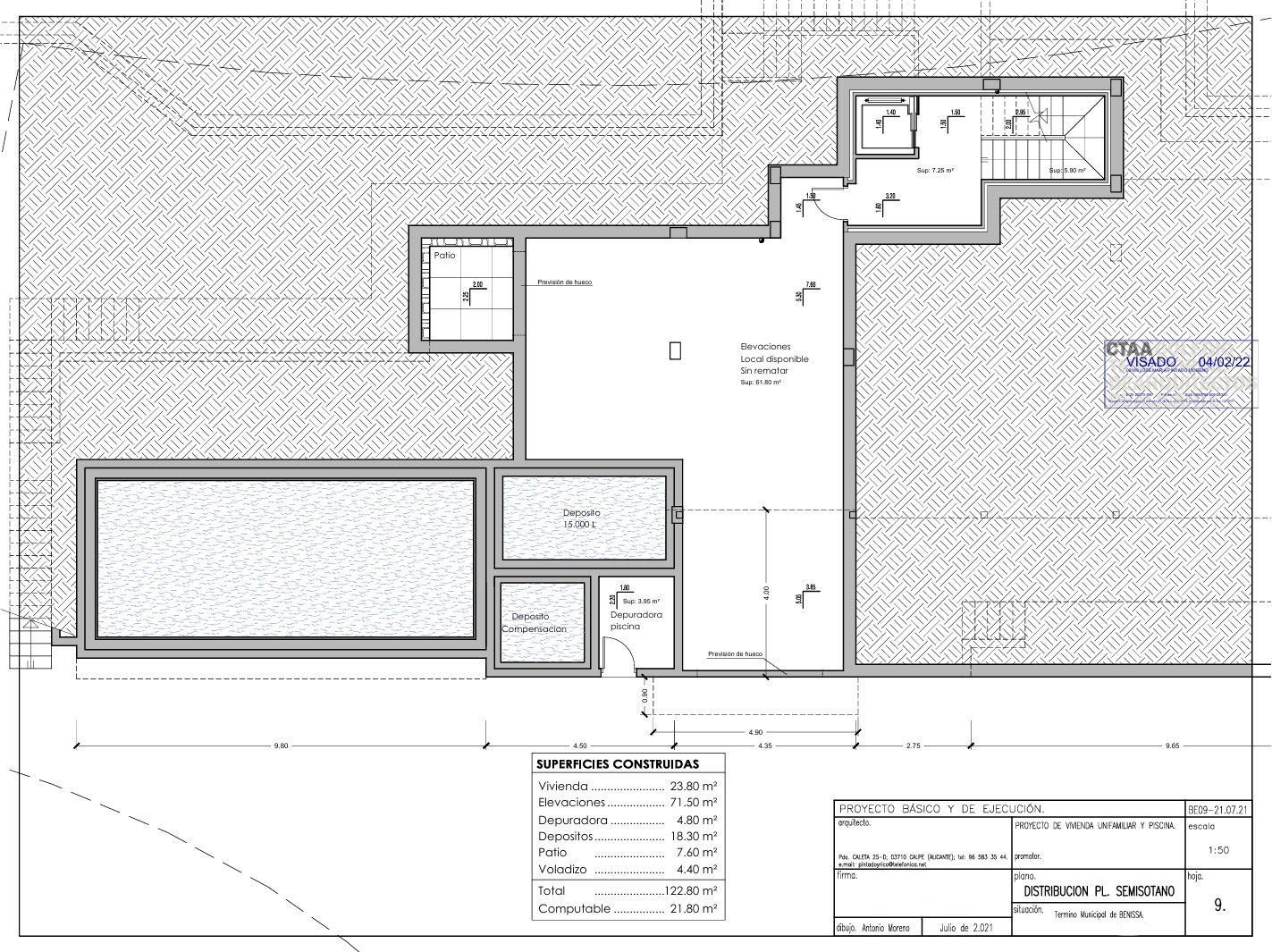 4552BEN Luxuriöse Villa mit Meerblick und Baugenehmigung zum Verkauf in Raco de Galeno