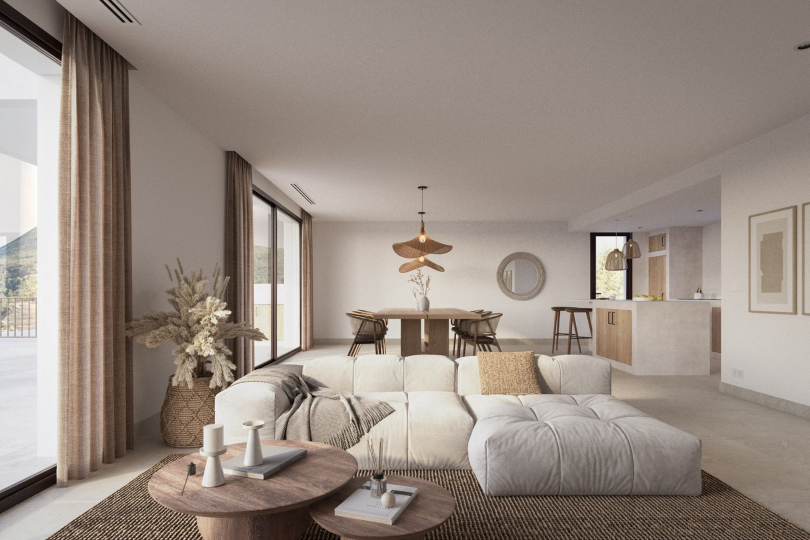 4599ALC Villenprojekt im ibizenkischen Stil mit Lizenz zum Verkauf in Alcalalí,