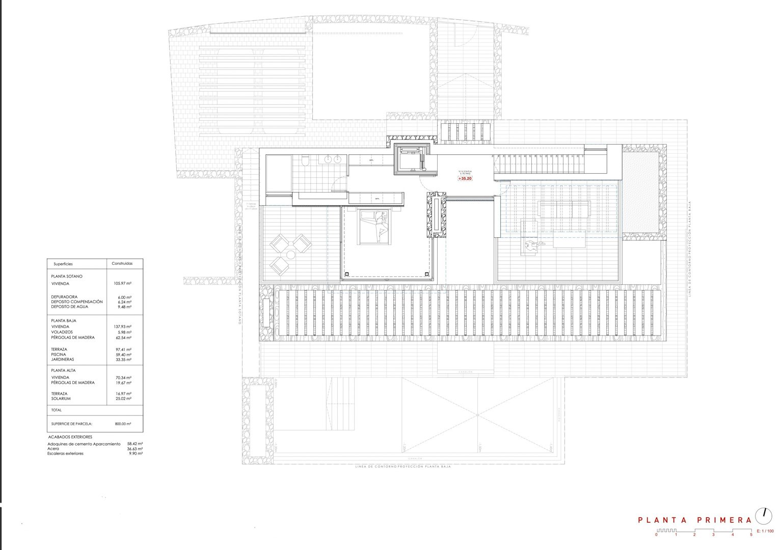 4613BEN Villenprojekt mit Meerblick, nur einen Steinwurf vom Strand La Fustera entfernt.