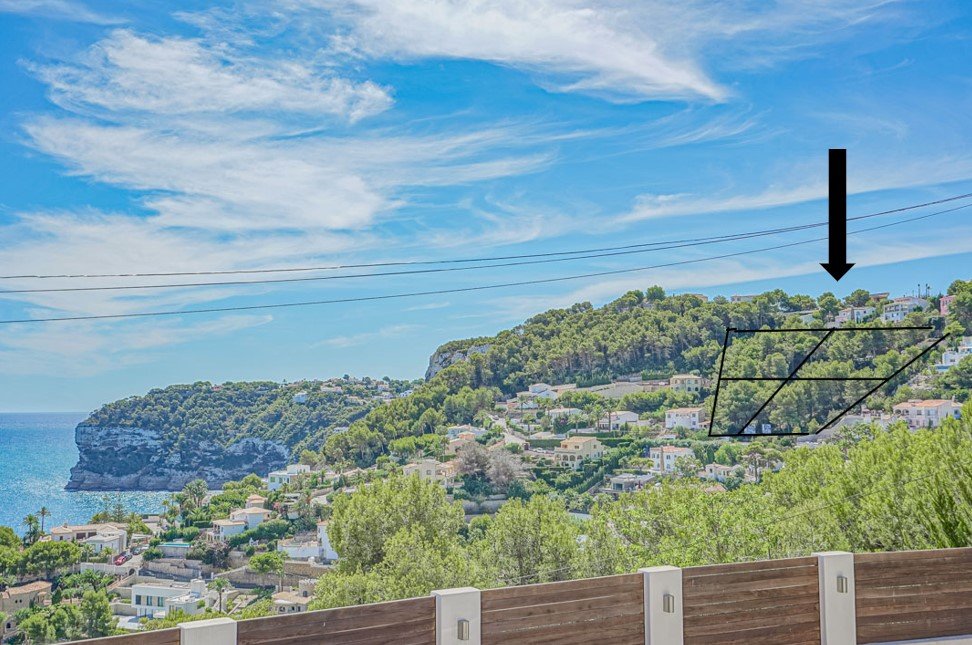 6292JAV Grundstück mit fantastischem Meerblick zu verkaufen in Portichol, Jávea