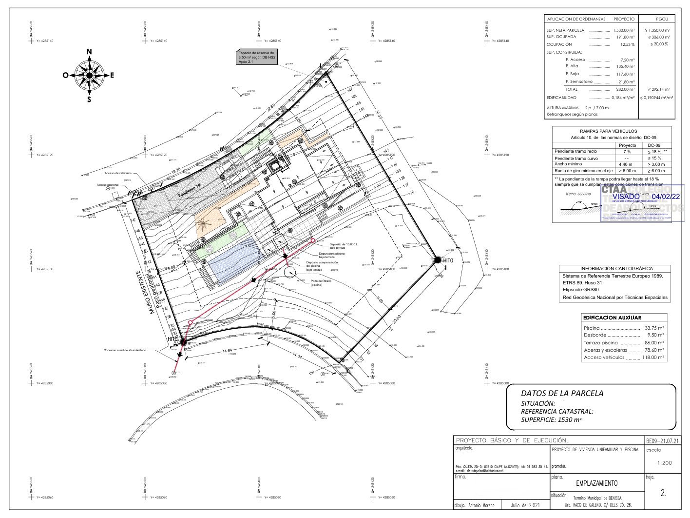 4552BEN Luxuriöse Villa mit Meerblick und Baugenehmigung zum Verkauf in Raco de Galeno