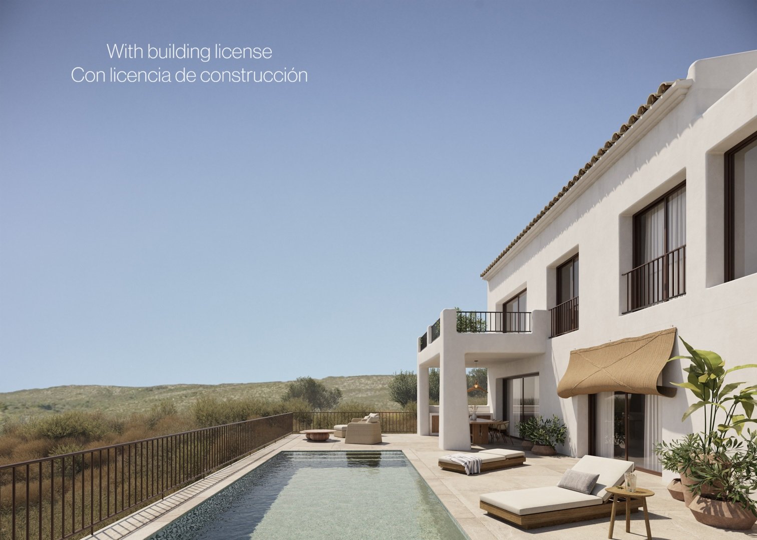 4599ALC Villenprojekt im ibizenkischen Stil mit Lizenz zum Verkauf in Alcalalí,