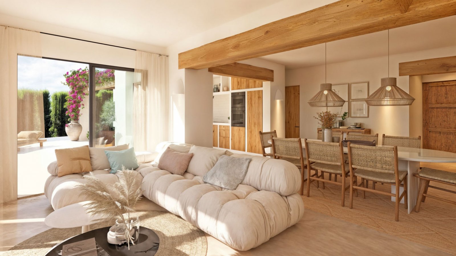 7105MOR | Villa im Ibiza-Stil mit Panoramablick in Moraira zu verkaufen