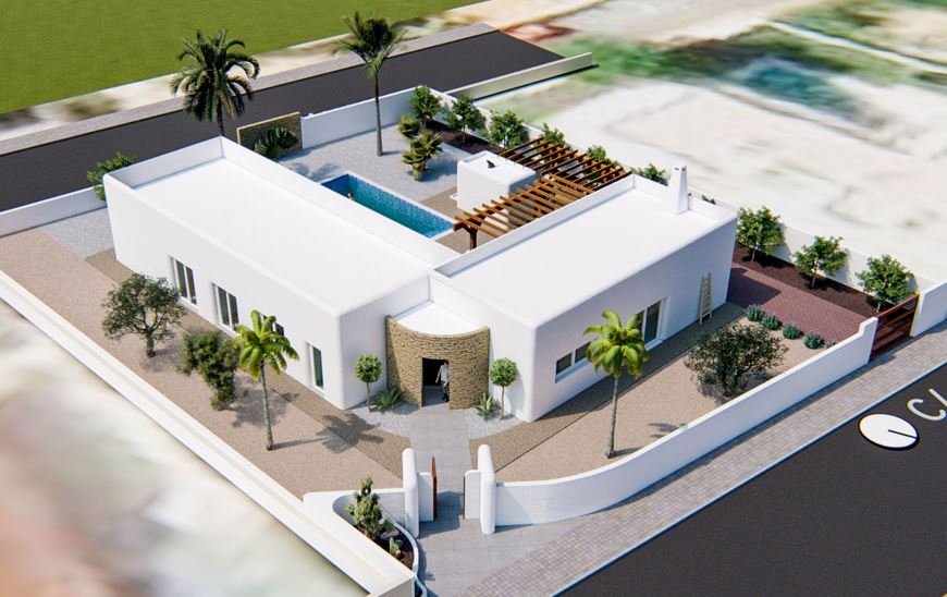 Projekt schöne ibizenkische Villa zum Verkauf in Alfaz del Pi