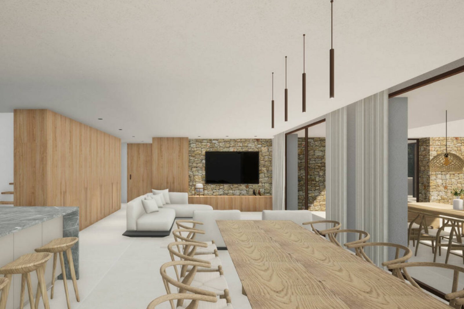 C4XY8166MOR Projekt zum Verkauf einer modernen Villa 1 km von El Portet und dem Zentrum von Moraira, Teulada.