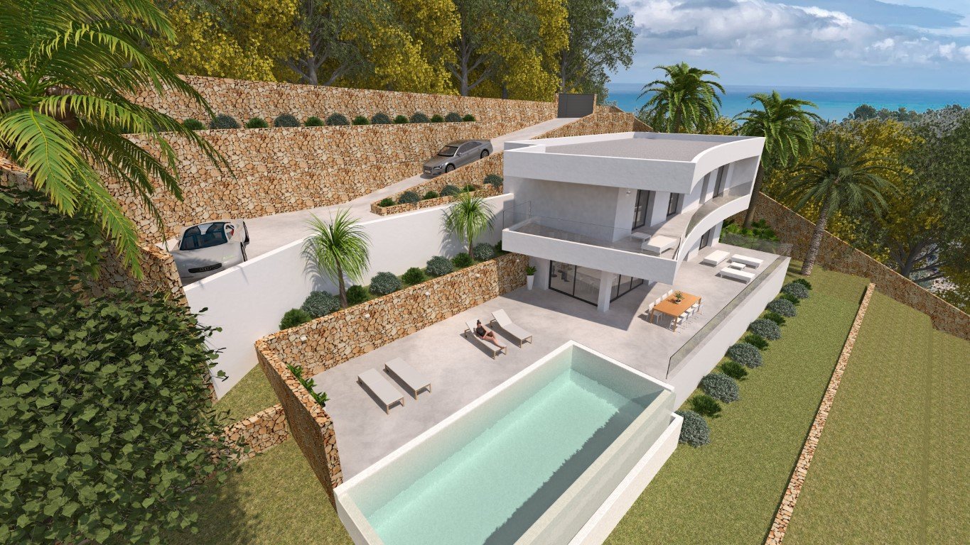 3382JAV Neu gebaute Villa mit Meerblick in Javea zu verkaufen