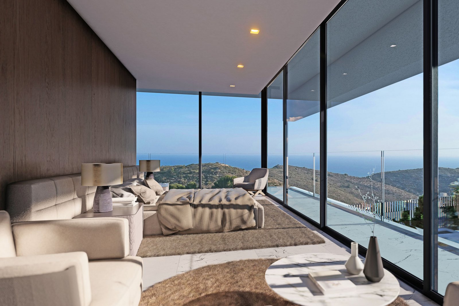 8235MOR Designprojekt mit Baugenehmigung mit Panoramablick auf das Meer und die Berge in Moraira zu verkaufen.