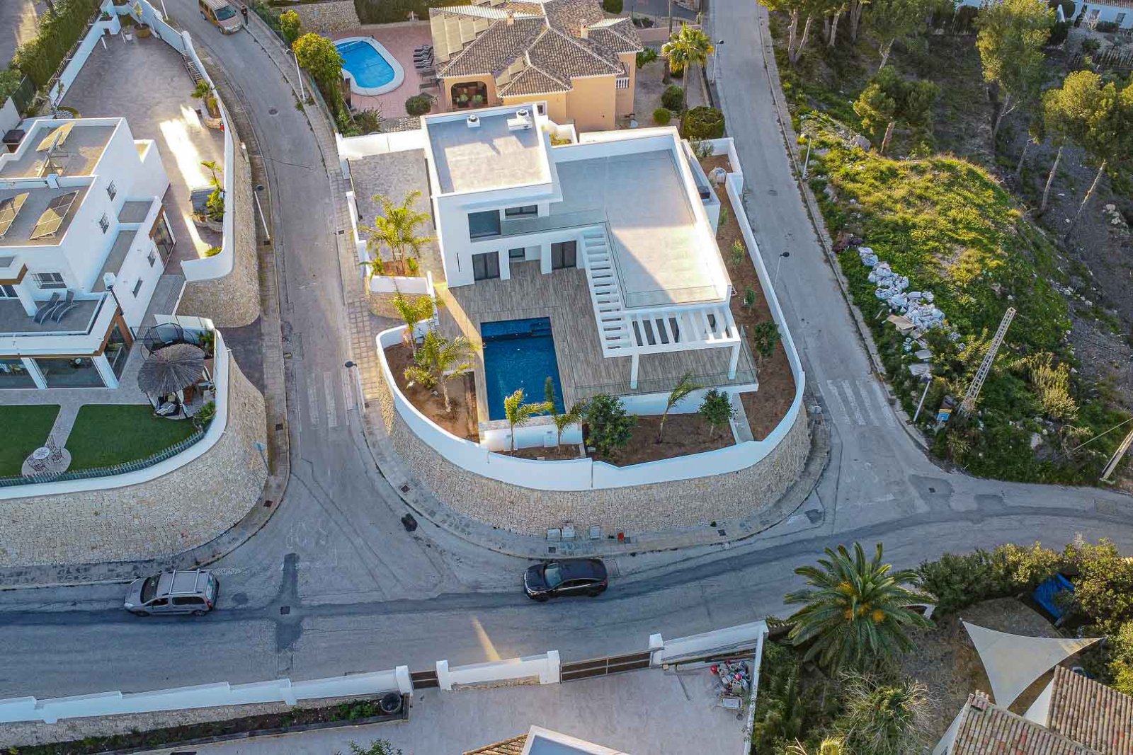 8248MOR Moderne Neubauvilla mit Panoramablick auf das Meer und großer Terrasse, zum Verkauf in Moraira.